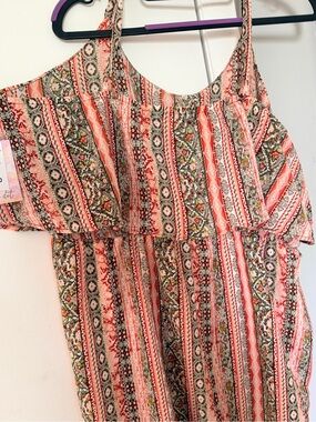 Bealls bohemian-style Pink Dot geometric patterned strappy maxi dress